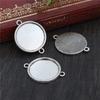 10pcs 20mm Inner Size Classic 5 Colors Plated One Sided Double Hanging Simple Style Cabochon Base Setting Charms Pendant