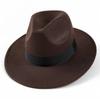Autumn and winter woolen hat Shanghai beach retro black woolen hat gentleman's hat top hat British jazz hat
