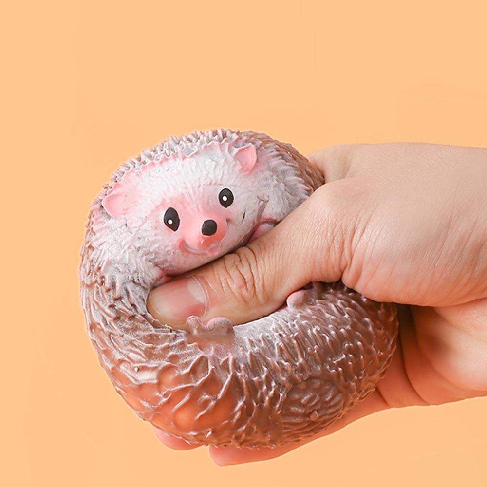 TPR Cartoon Hedgehog Decompression Toys Animals  Stress Ball   Grip Training