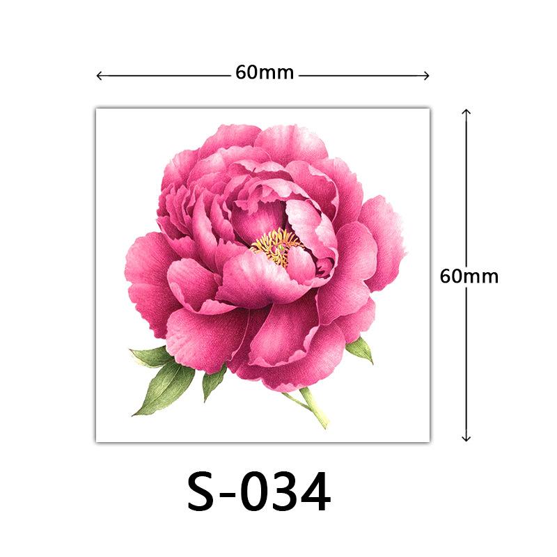 Small Flower Tattoo Sticker Female 3D Color Tattoo Sticker Rose Lotus Butterfly Flower Tattoo