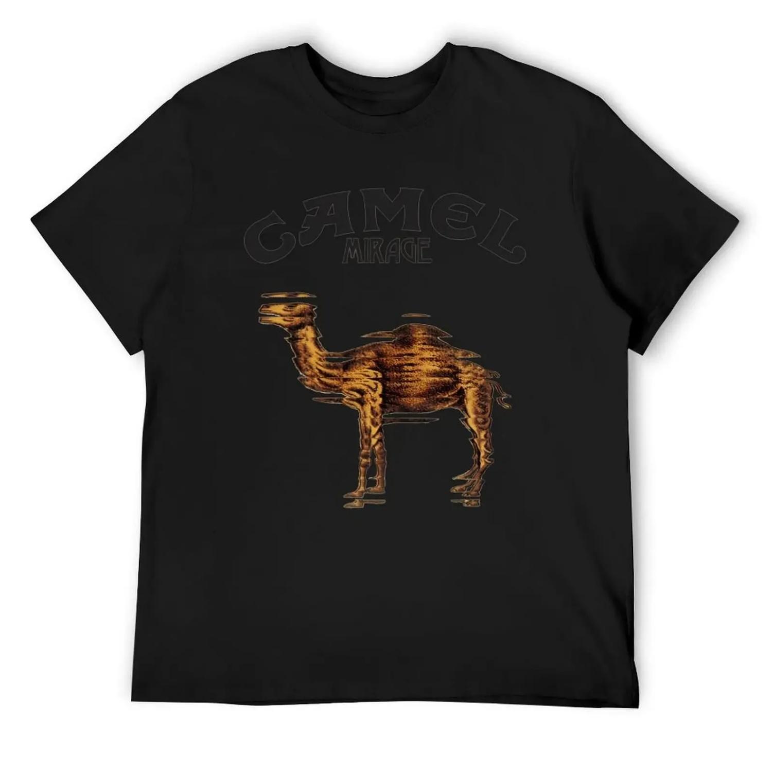 

Футболка с принтом Camel Mirage Band Аниме футболка Эстетичная одежда мужская одежда мужские футболки повседневные стильные S чёрный