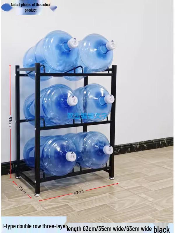 

Zhaoran 3-Tier Double Row Bottled Water Dispenser Storage Rack