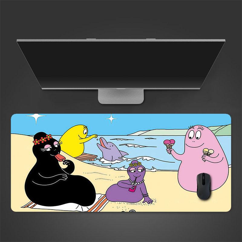 The Barbapapa Family Mouse Pad, Large Gaming Desk Mat, Non-slip XXL Mousepad for Laptop & Tablet, Mini PC Playmat with Stitched Edges