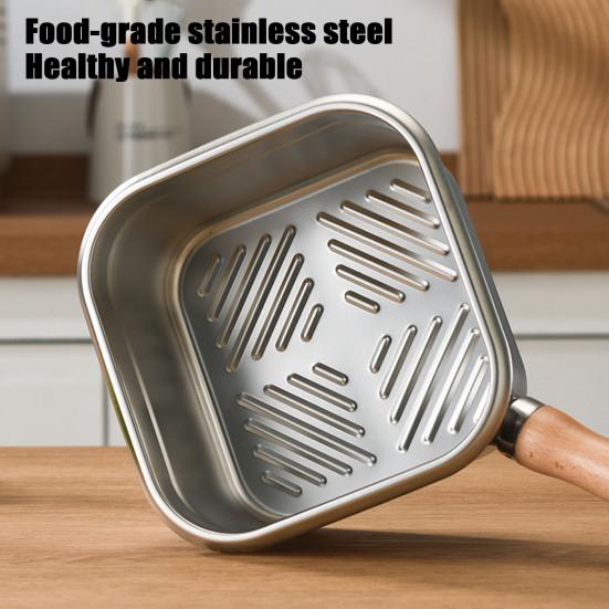 Stainless Steel Deep Fryer 5-in-1 Fryer Steamer Baker Strainer Portable Outdoor Cooking Pot with Basket