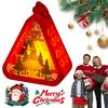 Mini Christmas LED Triangle Lantern Santa Claus Snowman Festival Lamp Bedside NightLight Xmas Holiday Table Decor Ornaments Gift