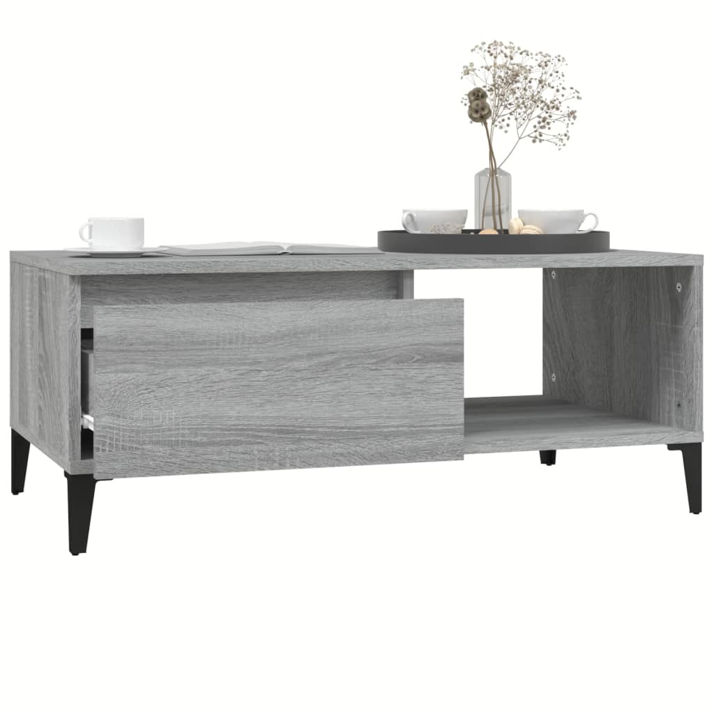  Coffee Table, Grey Sonoma Oak 90x50x36.5 Cm, Wood-based