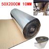 Car Sound Deadener Mat Noise Bonnet Insulation Deadening for Hood Engine Sticker Aluminum Fiber, Sound-absorbing Cotton