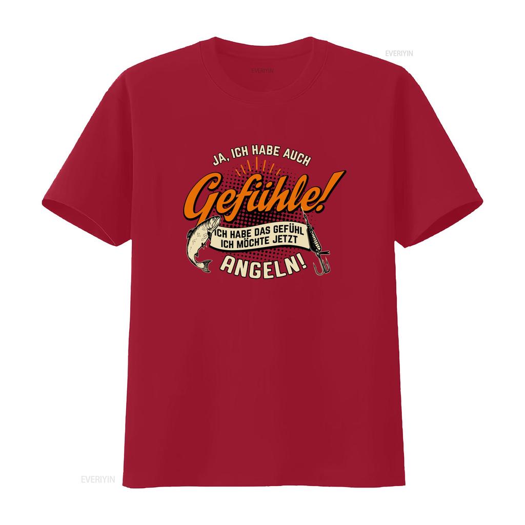 Angler Fishing Feel T Shirt for Men with Funny Sayings Ich Habe Das Gefühl Möchte Jetzt Angeln vintage Washed Unisex