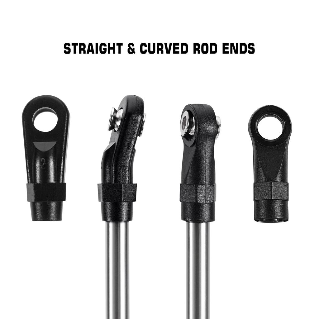 Injora Stainless Steel Builders Links With Rod Ends For 110 Rc Crawler Car