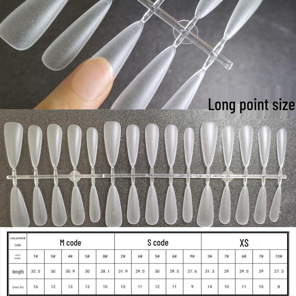 Traceless Ultra-Thin Frosted Square Nail Tips - New Chinese Style