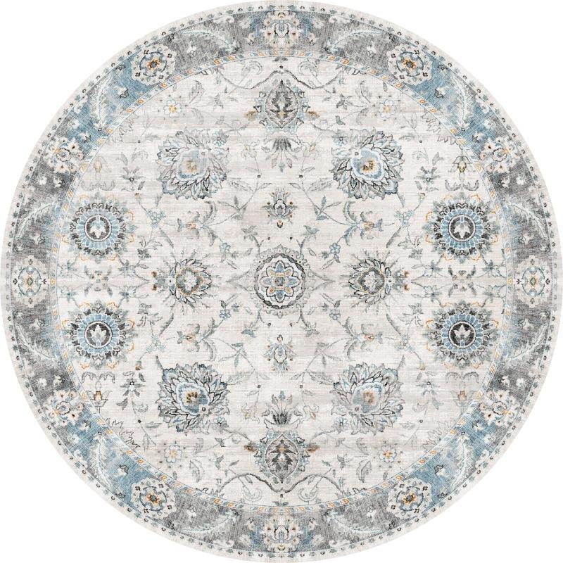 

Зимний ретро персидский турецкий этнический ковер в американском стиле, круглый складной напольный коврик для гостиной и офиса Diameter 100cm