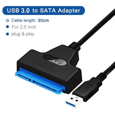 USB 2.0 3.0 zu SATA 22Pin Kabel Konverter Festplattenlaufwerk Adapter für 2,5 Zoll HDD/SSD