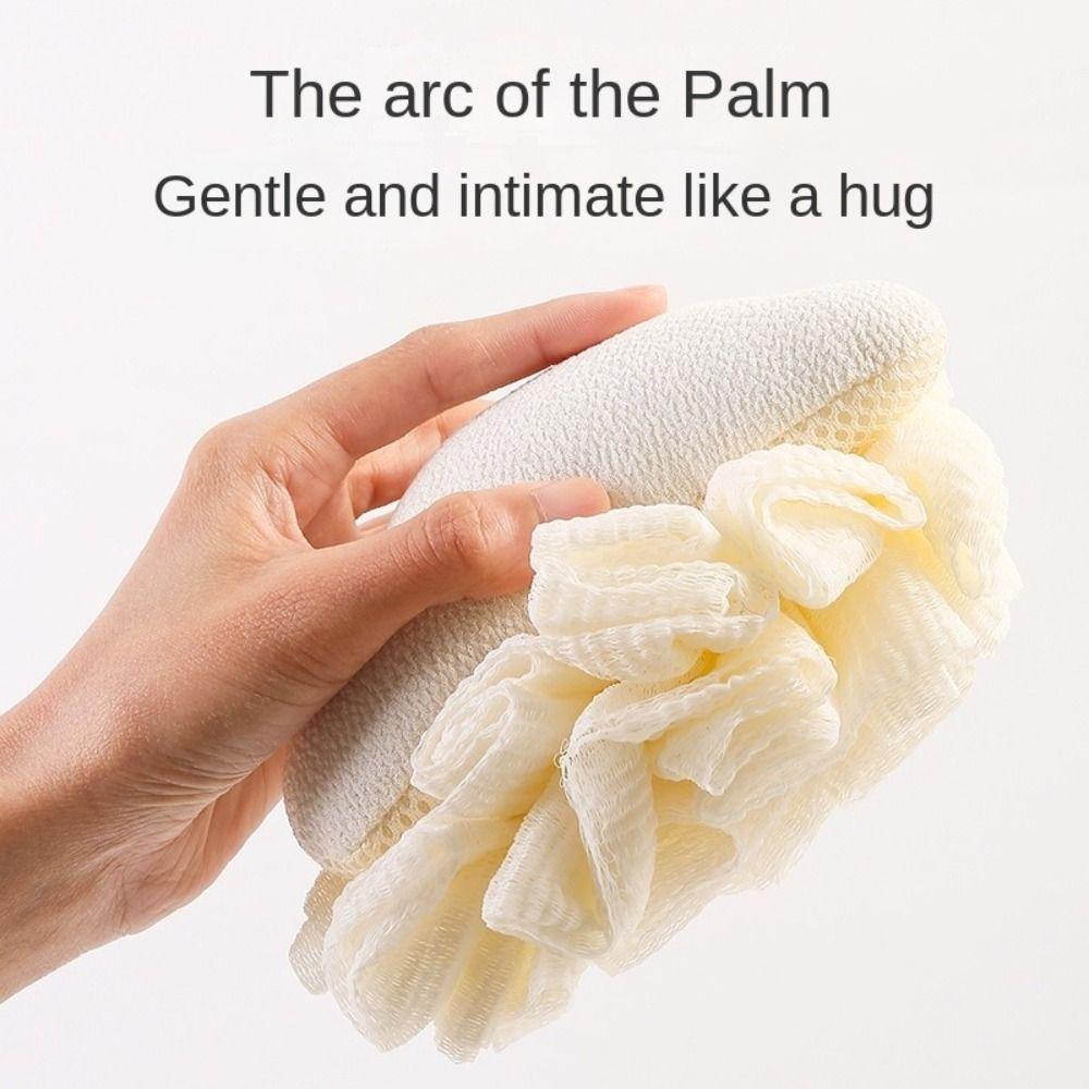 2Pcs Non-loose Back Massage Foam Net Super Soft Bath Flower Ball Cloud Scrub Towel  Student