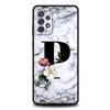 Letters Flower English Marble Phone Case For Samsung A17 A07 A55 A35 A25 A15 A05 A33 A31 A23 A21s A13 A41 A73 A53 A51 A71 Cover