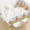 Farm Animals Party Tablecloth Farmhouse Disposable Plastic Table Cover Pig Cow Sheep Barnyard Animal Theme Birthday Party Decor