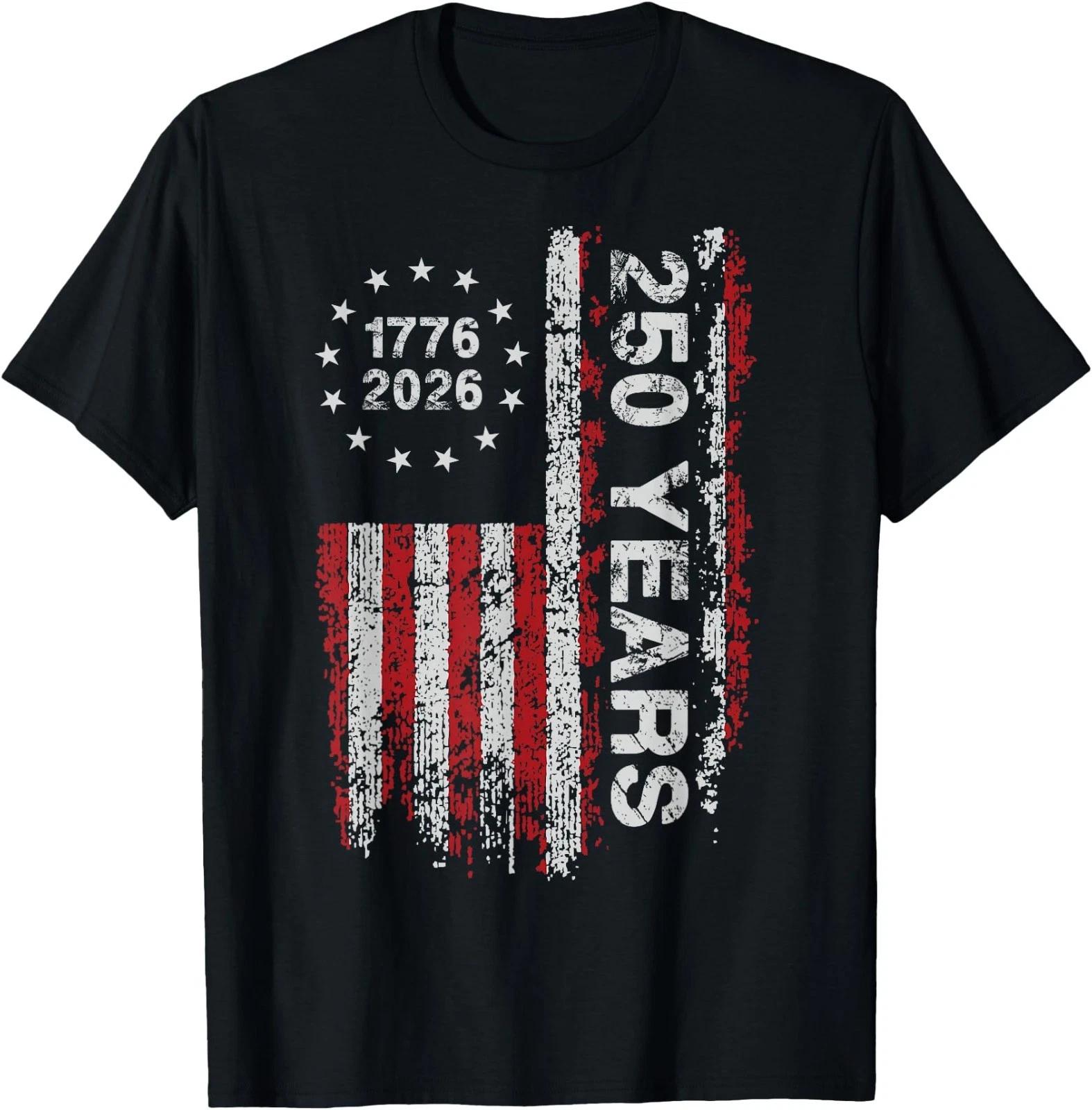 250 Years America Anniversary 250th Independence Day Freedom T-Shirt L