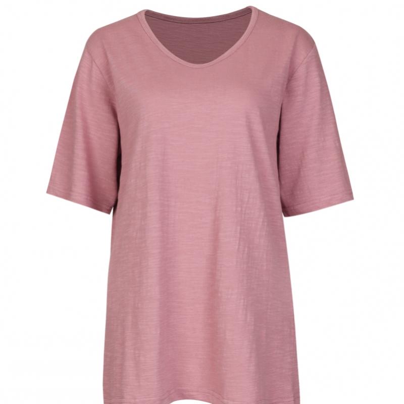 Shop   Loose FiT V Neck ShorT sleeVe T shirT Blue Dai Wsh 0521