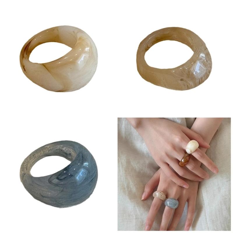 Dicke Stapelbare Kuppel Harzringe Bunte Dicke Kuppel Acrylharzringe Trendige Stapelbare Ringe Schmuck Geschenk