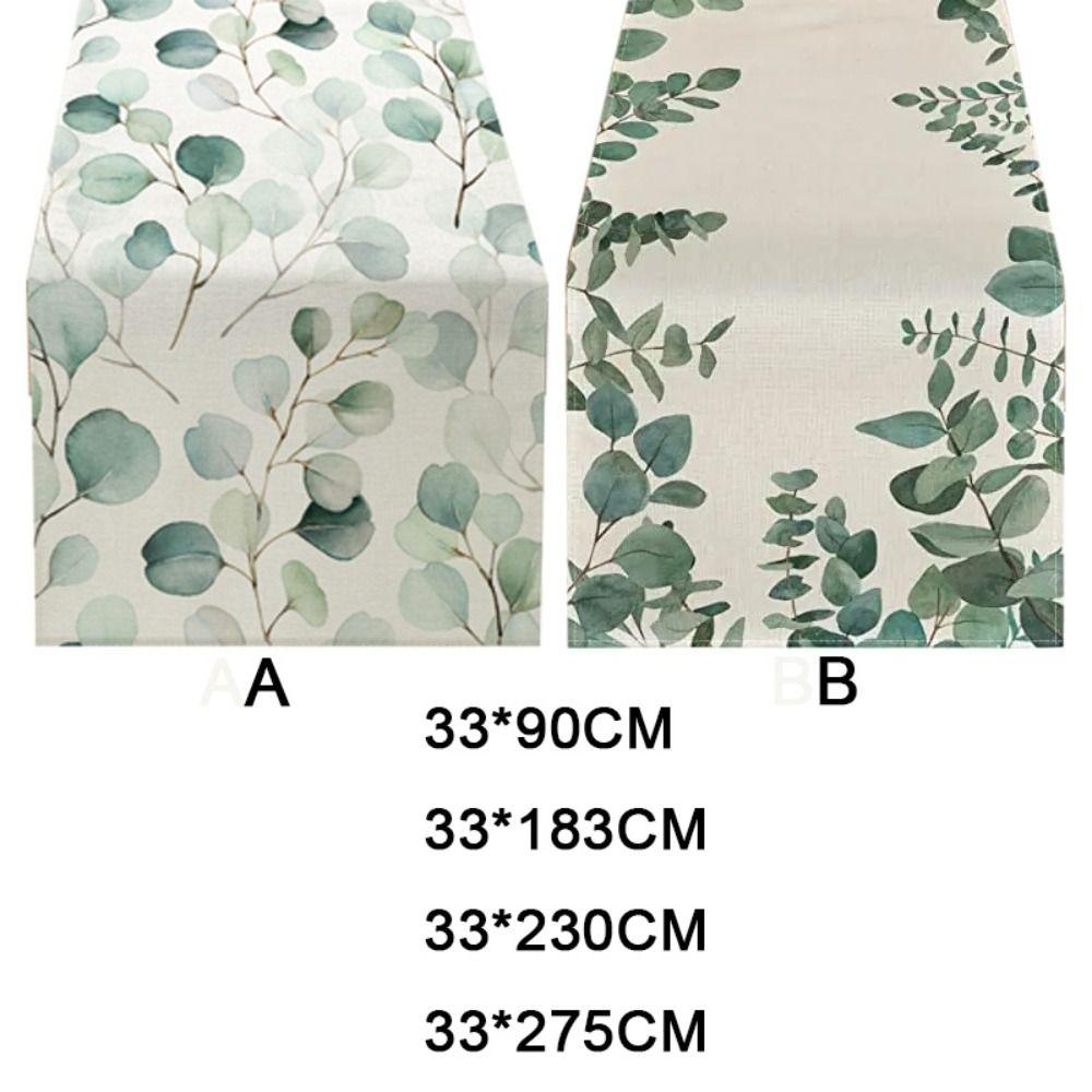 Pastoral Style Eucalyptus Leaves Table Runner Multi Size Tablecloth Table Cover  Dinning Table