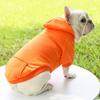 Pet Dog Hoodie Winter Solid Color Hooded Sweatshirt Elastic Hem Foreleg Sporty Sweatshirt Warm Windproof Pet Outfit