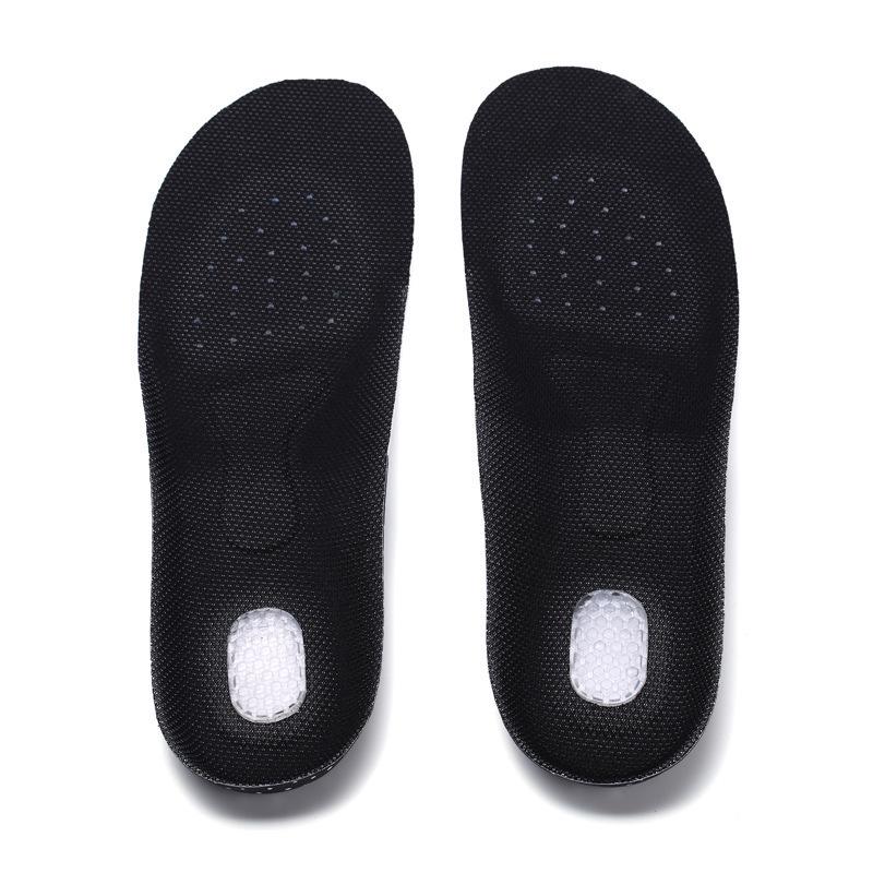 Men's Shock-Absorbing Silicone Sports Insoles: Sweat-Deodorizing, Non-Odor, Ideal for Basketball & Running Shoes.
