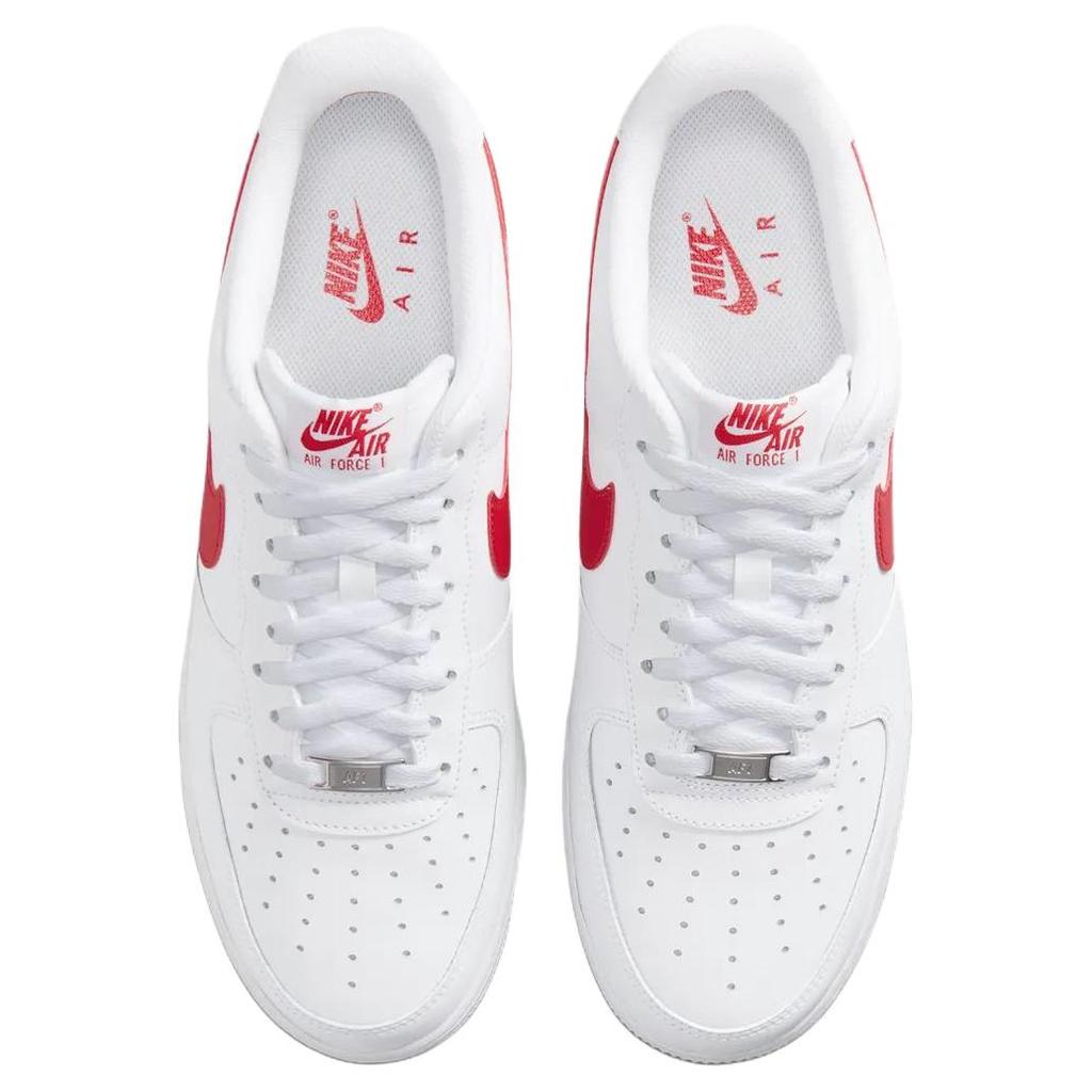 Nike Air Force 1 07 Comfortabele Pasvorm Ademende Ondersteuning Sneakers Heren Sneakers Wit Rood FJ4146133