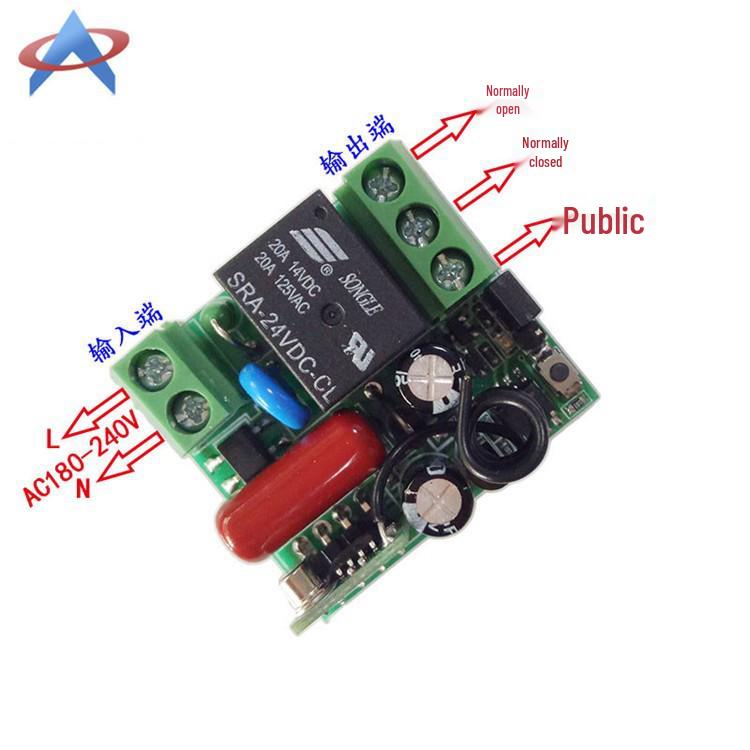 220V Remote Control Switch with NO/COM/NC Output and Learning Code