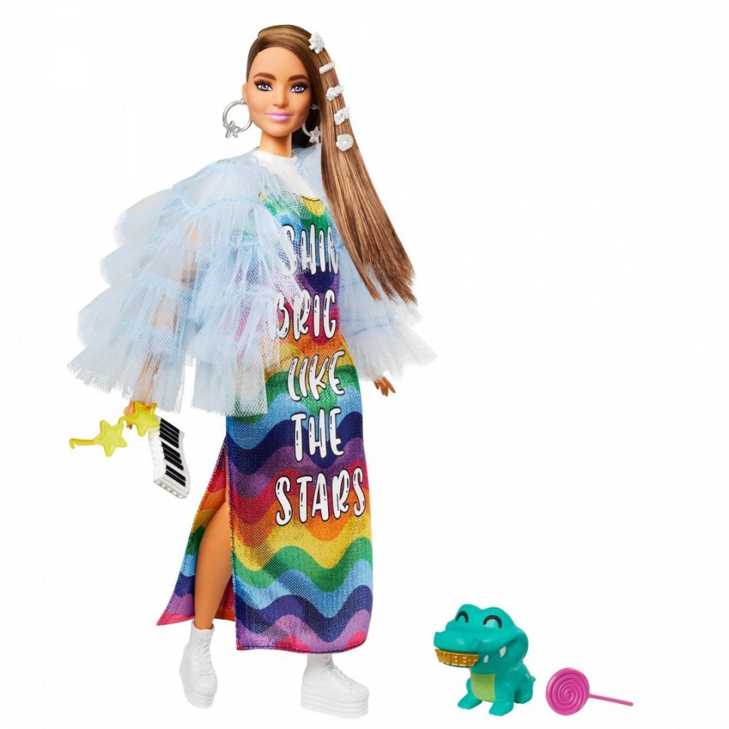 Lalka BARBIE EXTRA Moda Lalka Zwierzątko + akcesoria MATTEL