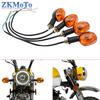 4Pcs Front & Rear Chopper Turn Signal Light Cafe Racer Indicator Blinker Tail Flasher Lamp For Honda Dax ST CT Z50 50 70 125cc