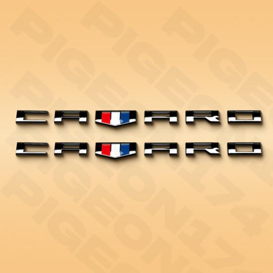 3D Боковой Значок Крыла Двери Для Аксессуаров Camaro Замена Букв на Двери Значки чёрный
