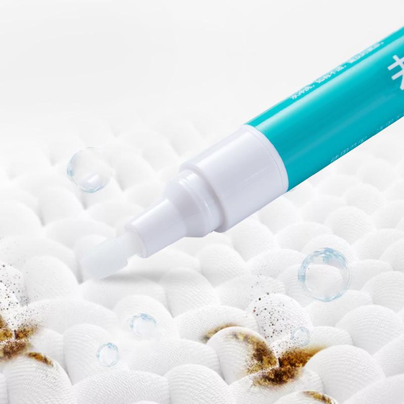 Brush Head Stain Remover Pen Portable No Washing Needed for Oil Red Wine Grease on T-Shirt Clothes Protects Fabric Fabric Cleane