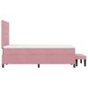Box Spring Bed with Headboard Pink 190 x 120 cm Velvet