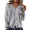 2026 Autumn Winter Women Fashion Solid Color Zipper Pilot Jacket Casual Long Sleeve Sweater Coat Outerwear