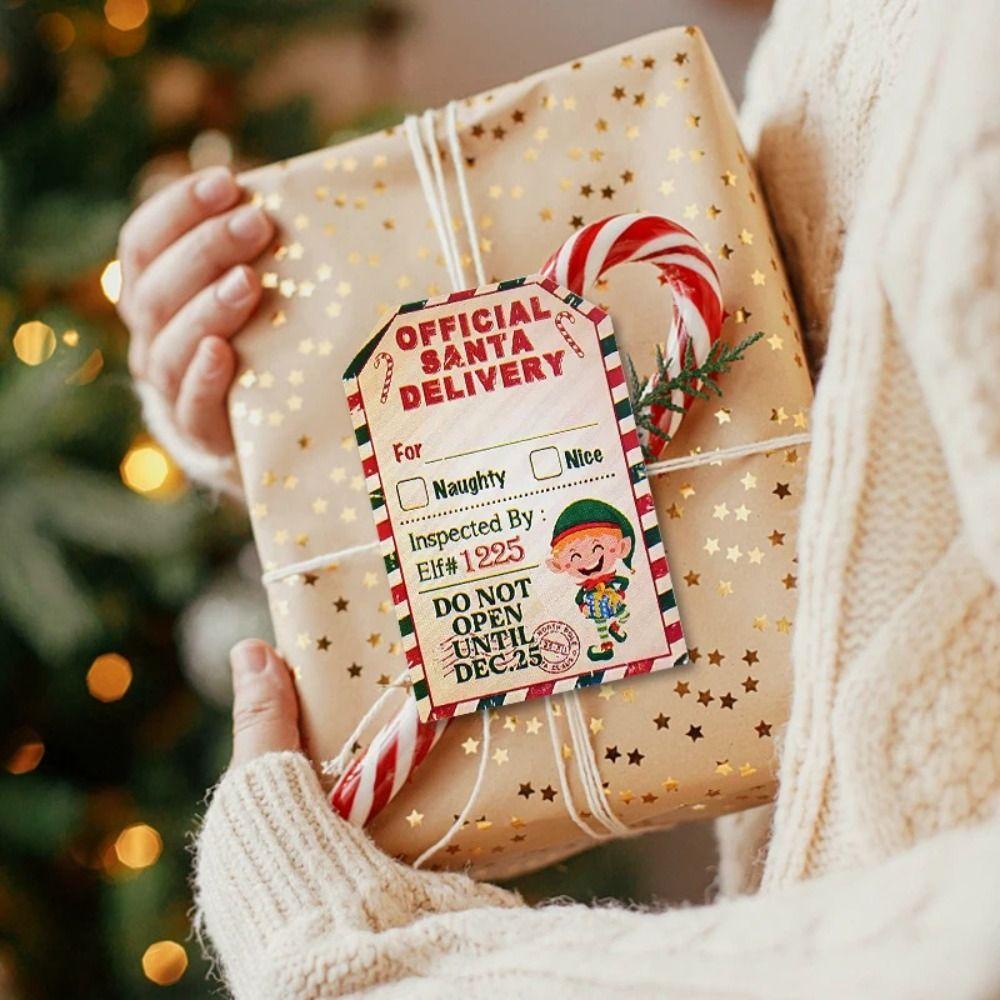 200Pcs/Roll Creative Christmas Gift Tags Stickers Greeting Cards Decorations Christmas Decoration