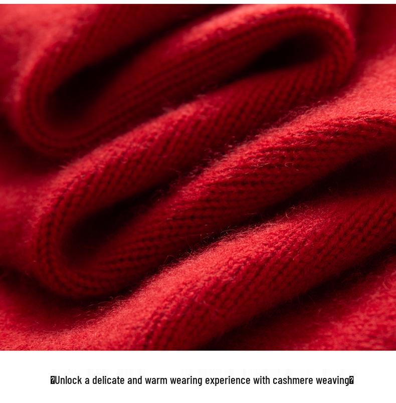 Luksuriøs Dame Cashmere Rund Hals Sweater - Løs, Alsidigt Strikwear til Efterår/Vinter
