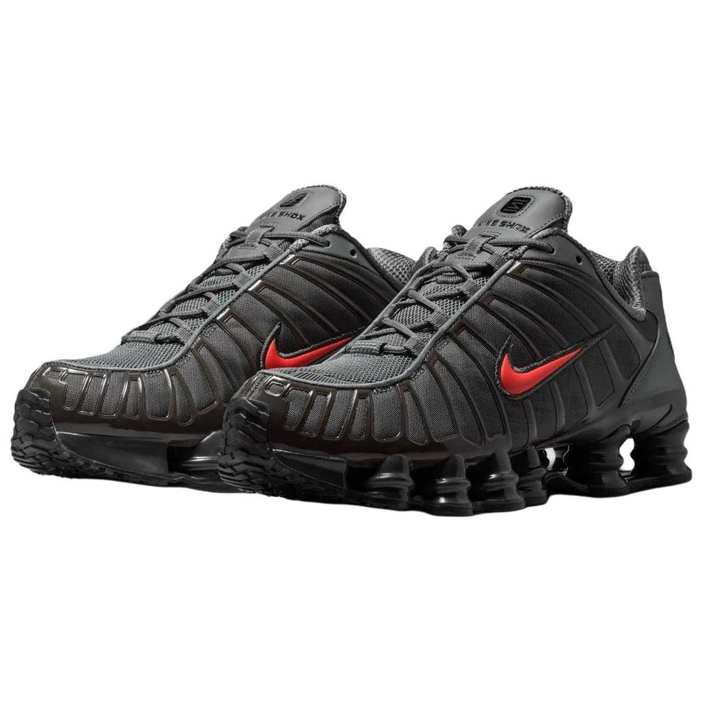 Nike Shox Série TL SE Confortables Respirantes Réactives Chaussures de Style de Vie Baskets Unisexes Noir Rouge IQ6599-003