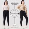 Versatile Plus Size Xiaohongshu Brushed Black Leggings with Jelly Waist for Sizes Up To M 200 Jin