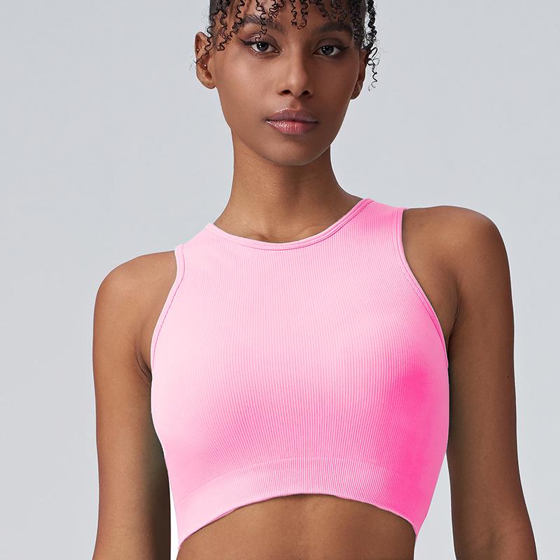 

Walton Strappy Cross-Back Sports Bra with Chest Pad - Stylish, High-Impact, Backless Yoga Vest