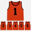 Bibs for Children and Adults, 9 Colors Available, 6-pack with Numbers, Unisex, for Soccer, Basketball, Futsal, School, Sports Day, Community Events, O