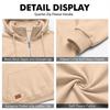Men's Casual -Lined Long Sleeve Hooded Zip-Up Sweatshirt with Multiple Pockets