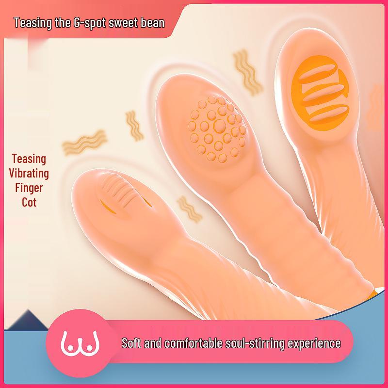 G-spot Vibrating Finger Sleeve for Men - Thumb Spike Massager, Adult Crystal Sleeve for Couples