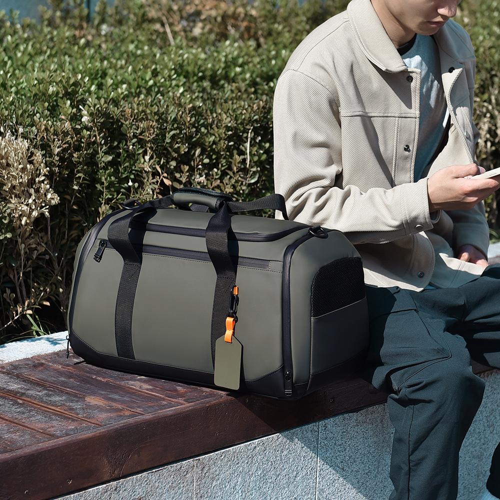 Men Large Capacity Luggage Bag for Business with Shoe Storage Lightweight Decompression Travel Bag