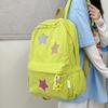 Schoolbag small schoolbag for women, Korean style INS corduroy star pattern, high school student small backpack, large capacity student backpack