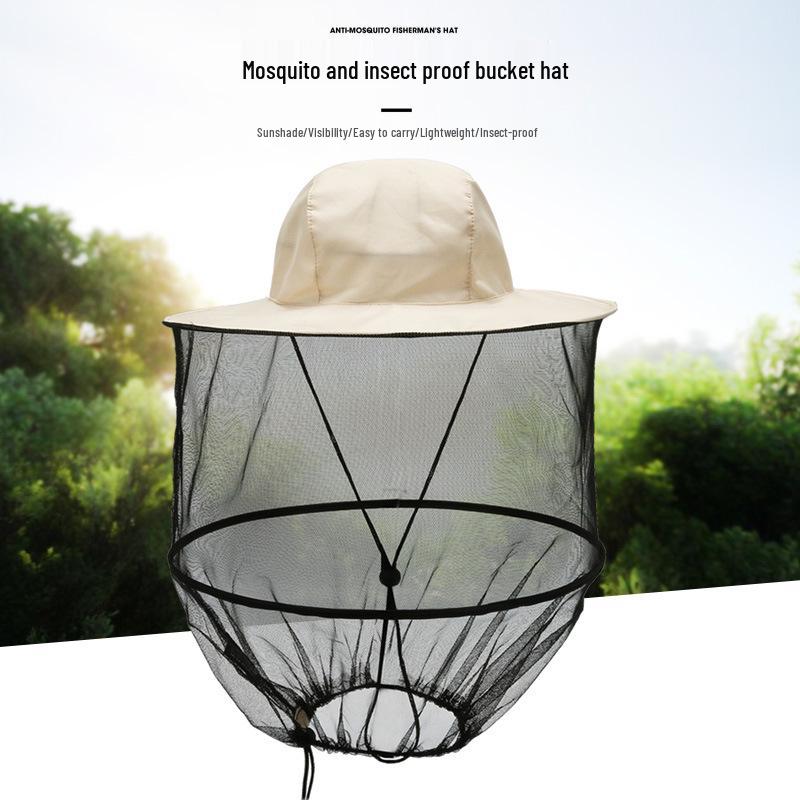 

Adult Quick-Dry Mosquito-Proof Fishing Sun Hat for Outdoors Gray Camouflage