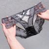 Women's Lace Panties Mid Waist Triangle Briefs Elastic Waist Sexy Comfortable Sexy Bikini Underwear Cheeky Underwear Panties Hipster Lace Trim Panties