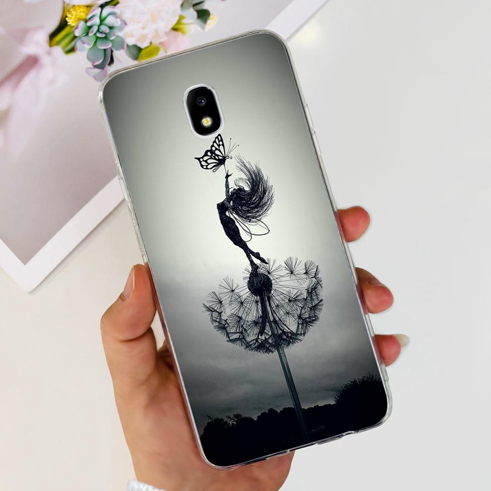 Case For Samsung J3 J5 J7 2017 Cover Cute Cartoon Cat Fashion Flowers Back Cover For Samsung Galaxy J7 2017 Phone Case