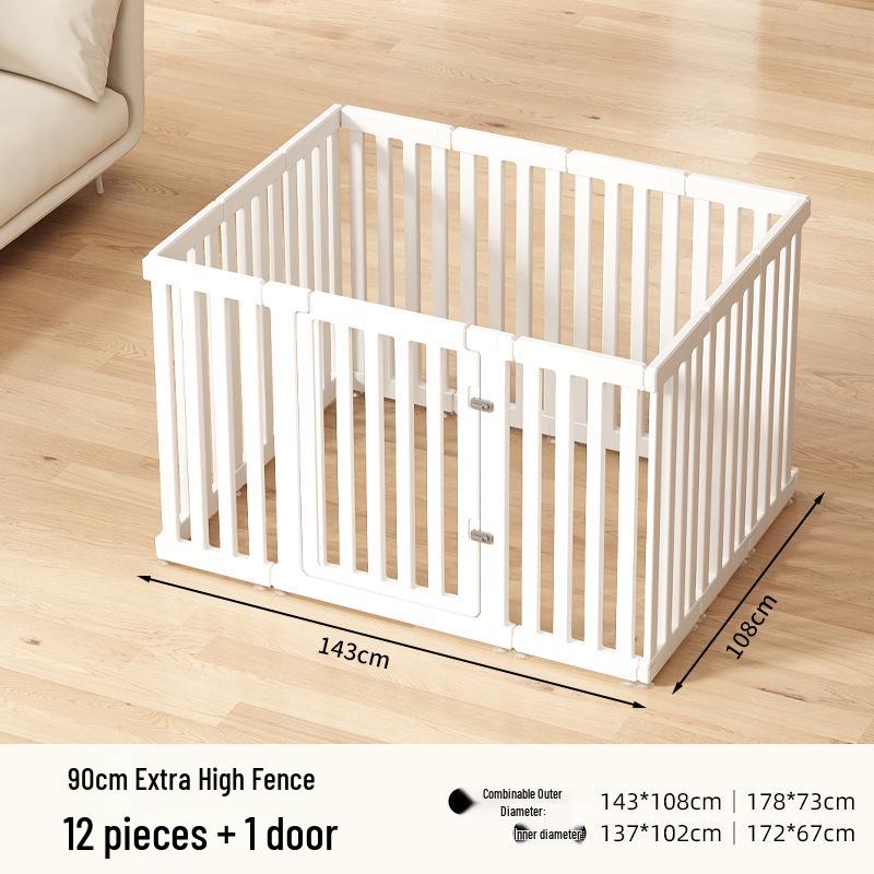 Super High 90cm Pet Fence with Large Buckle for Medium to Large Dogs - Resin Dog Cage Fence for Home Use