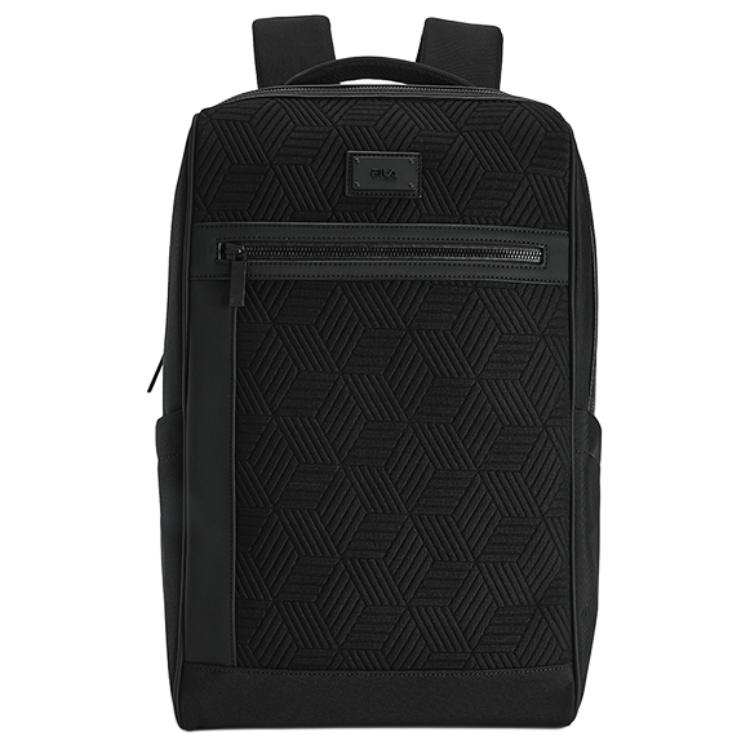 FILA 4L Fashion Business Casual Zipper Closure Fabric Backpack Mini Men backpack Black F13M411101FBK Jet Black,Extra Small