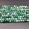 7A Natural Green Striped Agate Round Beads for Jewelry Making 