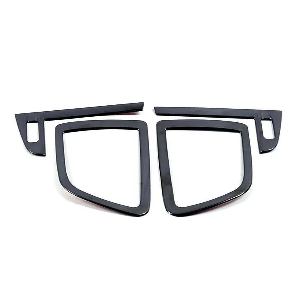For Renault Koleos 2017-2020 Car Interior Decoration Stainless Steel Protection Frame Cover Trim Black Color For Samsung QM6